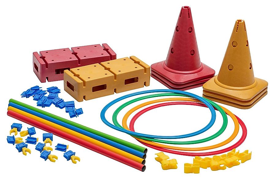 Betzold Outdoor-Spielzeug Bewegungsbaustelle - Kegel Reifen Stangen Kinderg günstig online kaufen