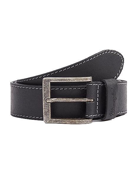 Wrangler Gürtel Stitched Leather Belt black günstig online kaufen