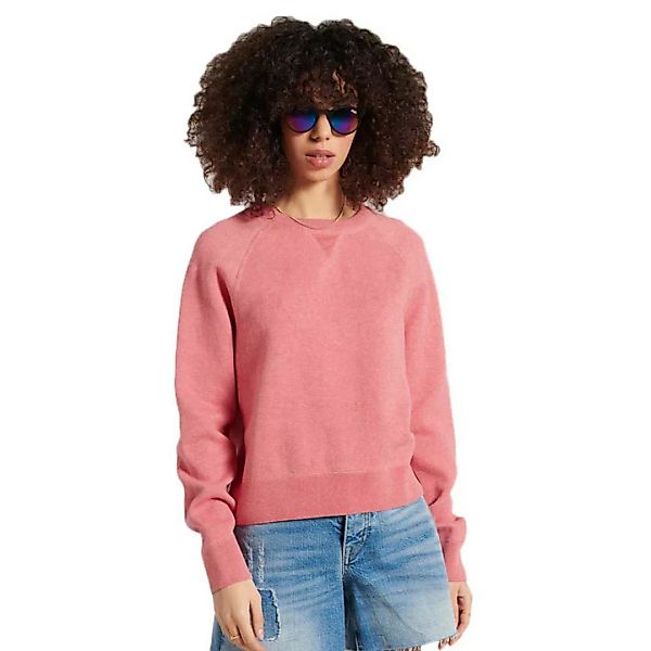 Superdry Core Cotton Crew Pullover M Cali Surf Pink Grit günstig online kaufen