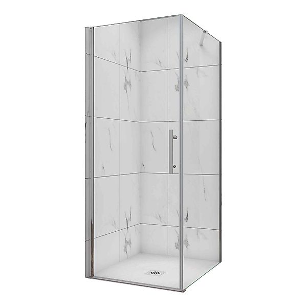 Duschparadies 90x70cm Duschkabine Eckeinsteig Duschwand Dusche NANO Glas Ni günstig online kaufen