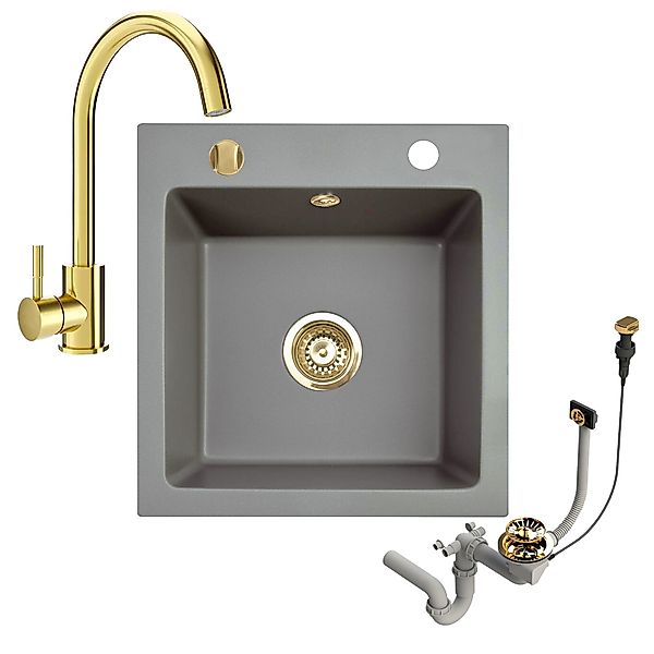 Faizee Möbel Granitspüle Granitspüle 48x50 +Armatur günstig online kaufen