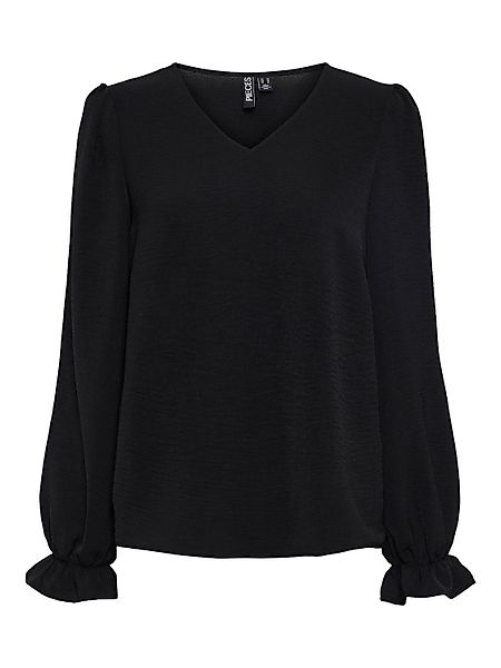 pieces Langarmshirt PCTIFFANY LS V-NECK TOP günstig online kaufen
