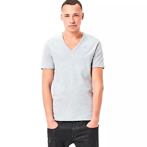 G-star Base Ribbed V-neck Premium 1 By 1 2 Units Kurzarm T-shirt 2XS Grey H günstig online kaufen