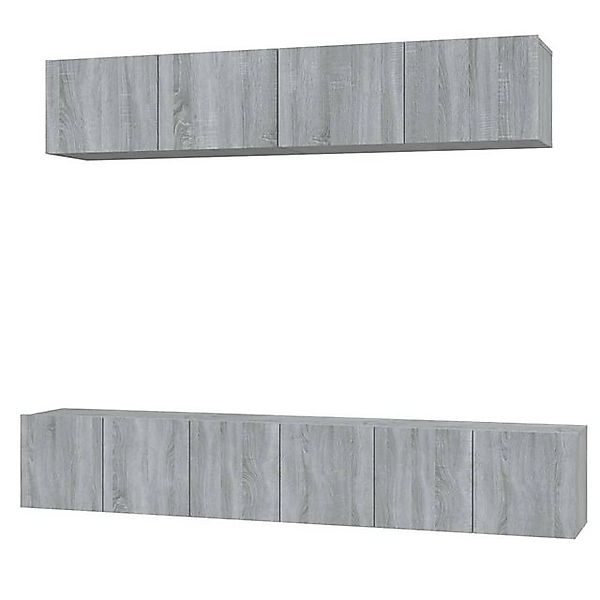 furnicato TV-Schrank 5-tlg. TV-Schrank-Set Grau Sonoma Holzwerkstoff (1-St) günstig online kaufen