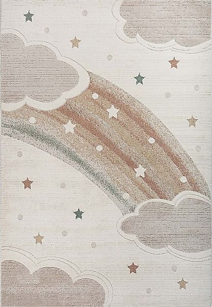 TaraCarpet Kinderteppich Kinderzimmer Teppich Emilia Kids Regenbogen mehrfa günstig online kaufen