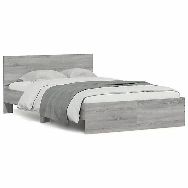 vidaXL Bettgestell mit Schubladen Grau Sonoma 100x200 cm Holzwerkstoff Mode günstig online kaufen