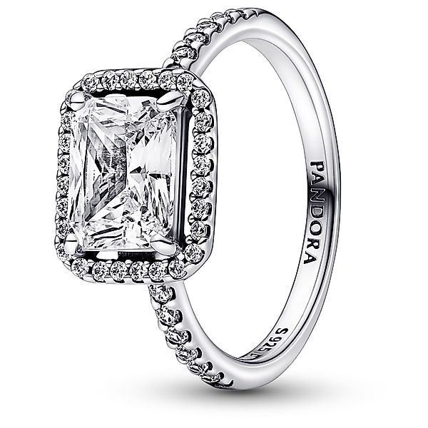 Pandora Silberring Silber Rechteckiger Funkelnder Heiligenschein günstig online kaufen