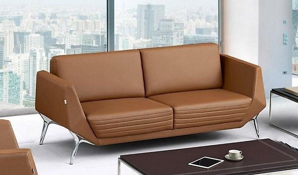 JVmoebel Sofa Ledersofa Couch Wohnlandschaft 3 Sitzer Sofas Couche Braun, M günstig online kaufen