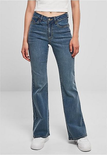 URBAN CLASSICS Bequeme Jeans Damen Ladies High Waist Flared Denim Pants (1- günstig online kaufen