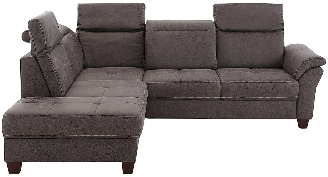 Home affaire Ecksofa "Solvei L-Form" wahlweise auch mit Kopfteilverstellung günstig online kaufen