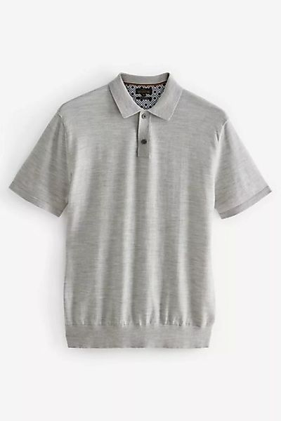 Next Poloshirt Kurzärmeliges Poloshirt aus Merinowolle (1-tlg) günstig online kaufen