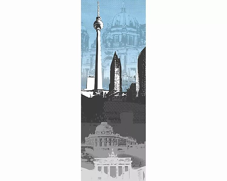 Dekopanel "Skyline Berlin" 1,00x2,80 m / Glattvlies Brillant günstig online kaufen