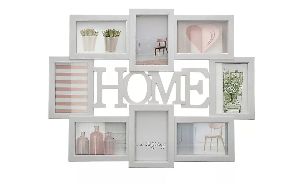 Bilderrahmen Collage  Home - weiß - Kunststoff - 42 cm - 2 cm - Sconto günstig online kaufen