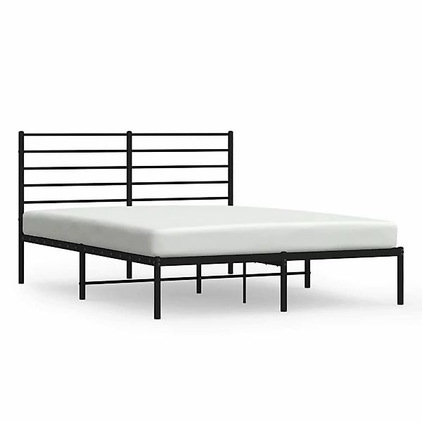 vidaXL Bettgestell mit Kopfteil Metall Schwarz 150x200 cm Modell 11740769 günstig online kaufen