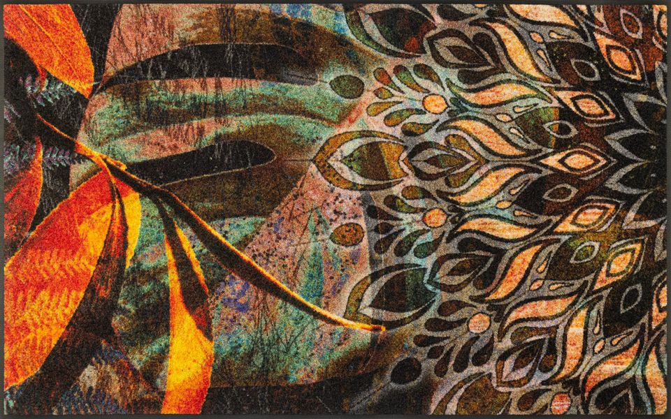 wash+dry by Kleen-Tex Fußmatte "Jungle Dance" rechteckig 7 mm Höhe günstig online kaufen