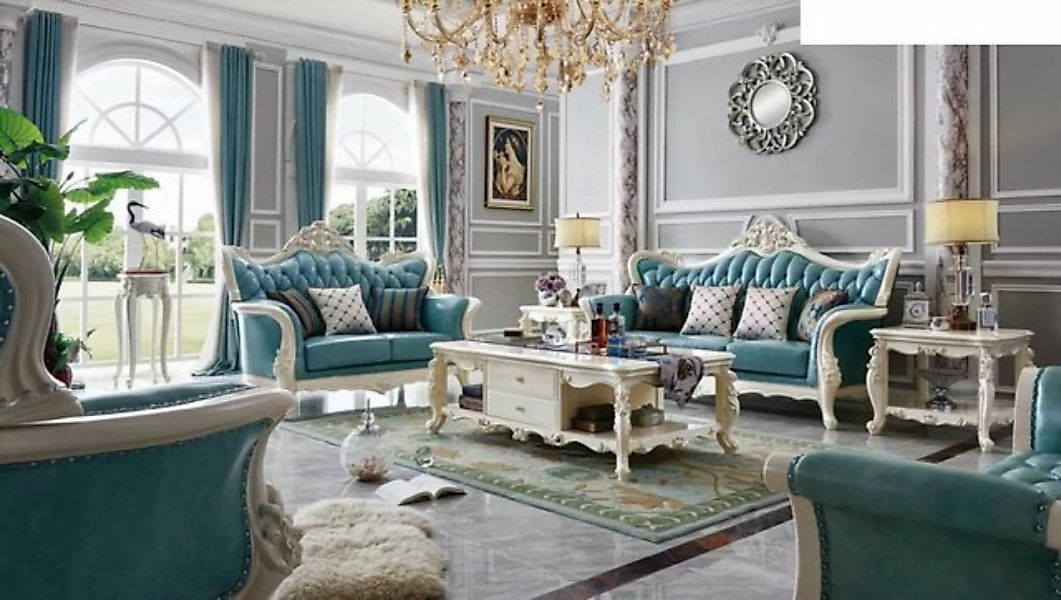JVmoebel Sofa Klassische Chesterfield Sofagarnitur Couch Sofa Set Garnitur, günstig online kaufen