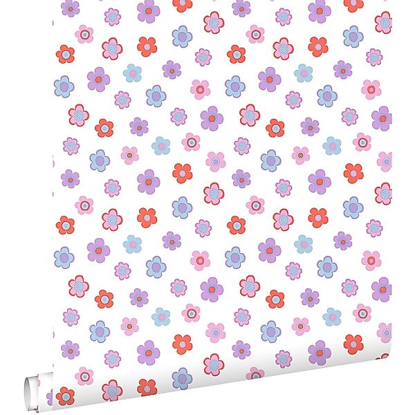ESTAhome Tapete Blumen Mehrfarbig 50 x 900 cm günstig online kaufen