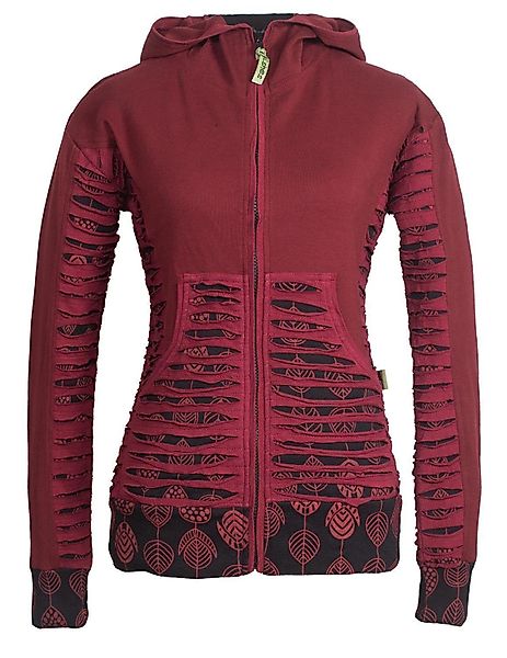 Vishes Kapuzensweatjacke Bedruckte Hoodie Kapuzenjacke Kangurutasche günstig online kaufen