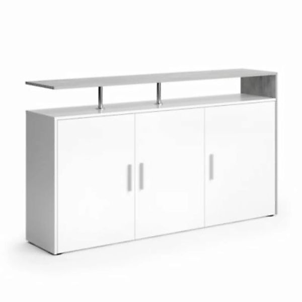 Vicco Sideboard Amato 160 cm Weiß Beton weiß günstig online kaufen
