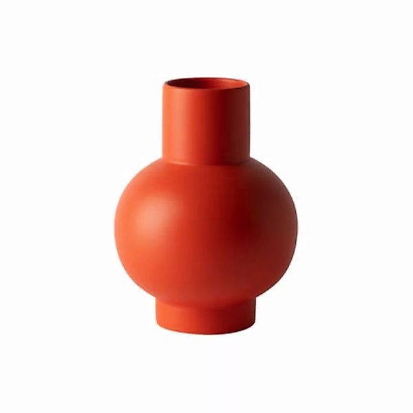 Vase Strøm Large keramik orange / H 24 cm - Handgefertigt - raawii - günstig online kaufen