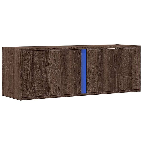 vidaXL TV-Wand TV-Wandschrank mit LED-Beleuchtung Eichen-Optik günstig online kaufen