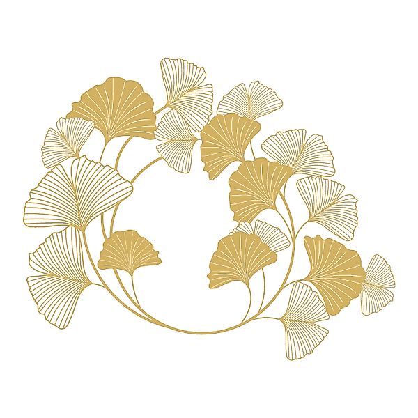 Jumpeak Wanddekoobjekt Dreidimensionaler Ginkgo biloba Metall günstig online kaufen