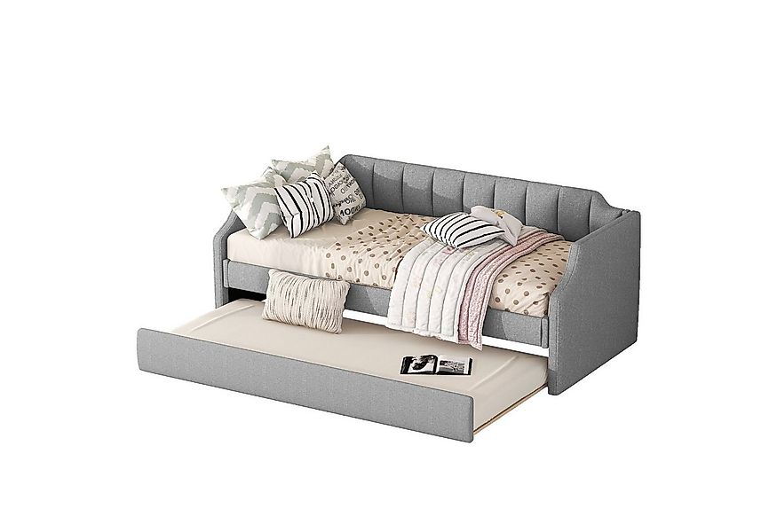 Flieks Daybett, Tagesbett Polsterbett mit Unterbett 90x200cm+90x190cm Leine günstig online kaufen