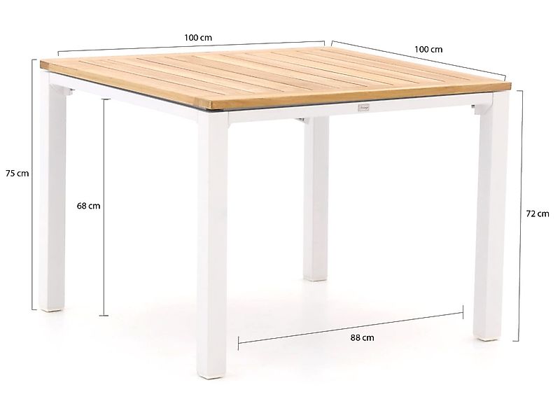 Bellagio Linosa Gartentisch 100x100x75 cm günstig online kaufen