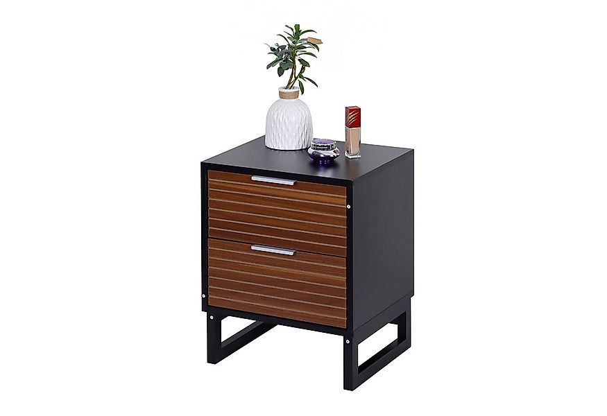 relaxdays Nachttisch mit 2 Schublade günstig online kaufen