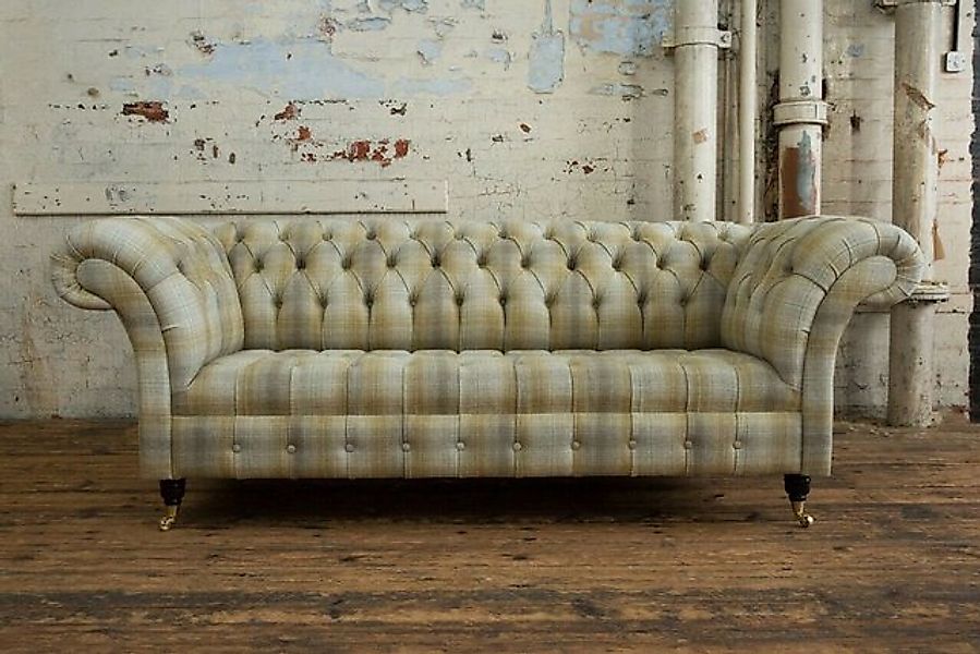 JVmoebel Chesterfield-Sofa Sofa 3tlg. Set Sitzer Samt Velour Garnitur Farbw günstig online kaufen