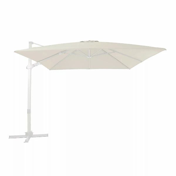 Axi Ampelschirm Apollo Premium 300 cm x 300 cm Weiß/Beige günstig online kaufen