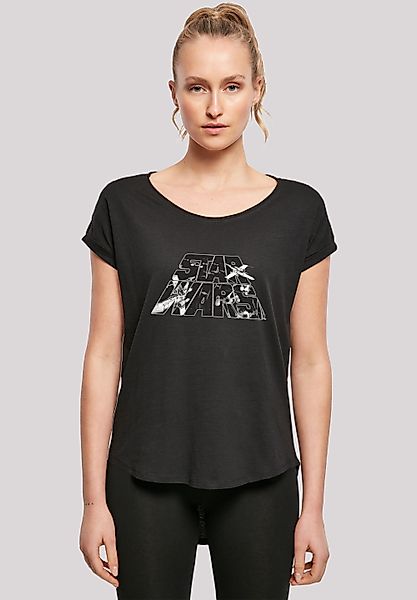 F4NT4STIC T-Shirt "Long Cut T-Shirt Star Wars Logo Space Sketch", Damen,Pre günstig online kaufen