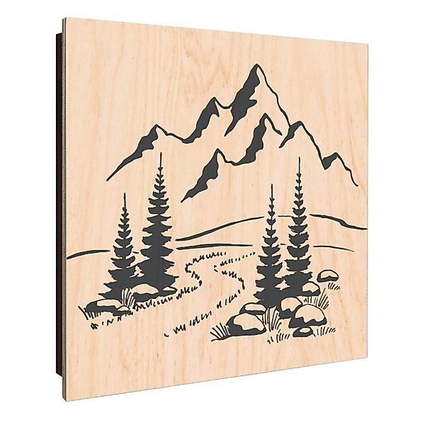 Banjado Schlüsselkasten Holz 30x30cm Schwarz Scharnier Rechts 50 Haken Desi günstig online kaufen
