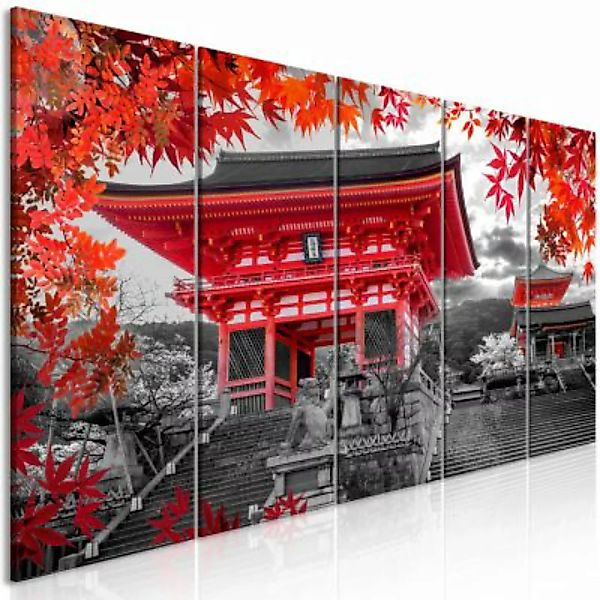 artgeist Wandbild Kyoto, Japan (5 Parts) Narrow rot-kombi Gr. 200 x 80 günstig online kaufen