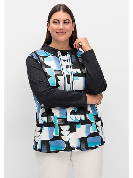Sheego Sweatshirt "Große Größen", mit Stehkragen und Grafikprint günstig online kaufen