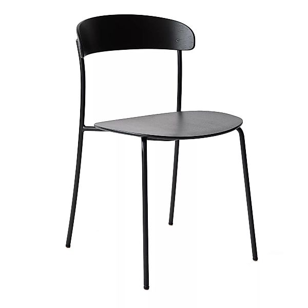 New Works - Missing Stuhl - schwarz/lackiert/Gestell Stahl pulverbeschichte günstig online kaufen