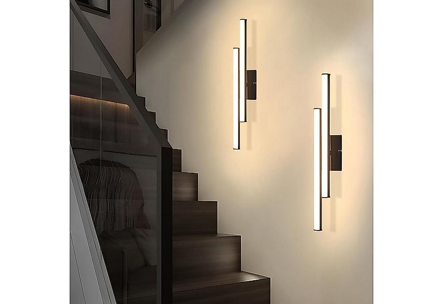 Nettlife LED Wandleuchte Innen Schwarz Modern 6/12/18/27W 3000K Flur Wandbe günstig online kaufen