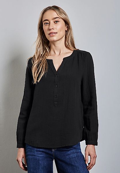 STREET ONE Langarmbluse aus reiner Baumwolle günstig online kaufen