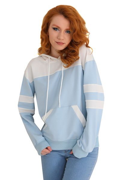 Bongual Kapuzensweatshirt Longsleeve zweifarbig Farbblock mit günstig online kaufen