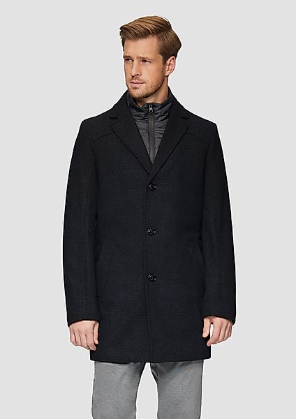 s.Oliver BLACK LABEL Langmantel Wattierter Wollmix-Mantel günstig online kaufen