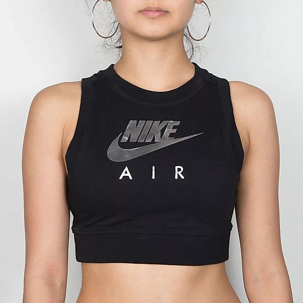 Nike Wmns Tank Crop Air - Black / Black M günstig online kaufen
