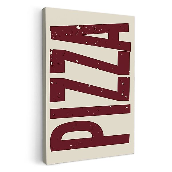 OneMillionCanvasses® Leinwandbild Pizza - Jahrgang - günstig online kaufen
