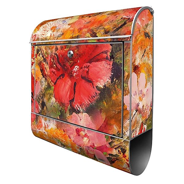 Banjado Design Briefkasten Silber Pulverbeschichtet 39x47x14cm 2 Schlüssel günstig online kaufen