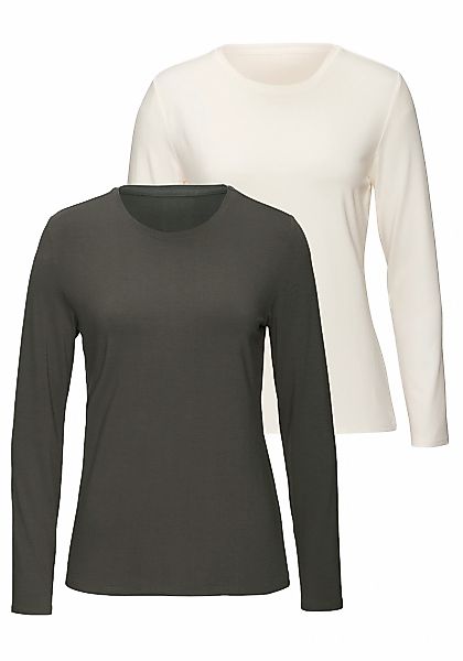 LASCANA Langarmshirt "aus weichem Viskose-Stretch" günstig online kaufen