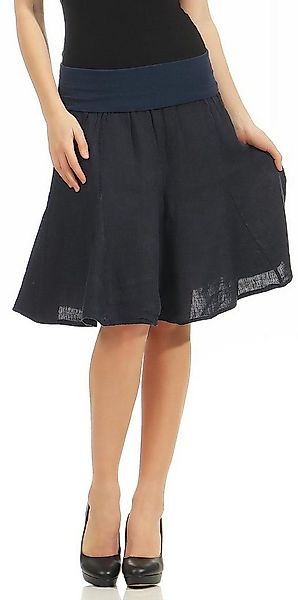 malito more than fashion Sommerrock malito Damen Leinenrock mit Stretchbund günstig online kaufen