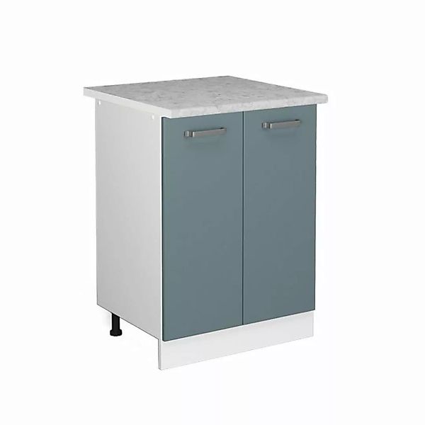 Vicco Unterschrank Küchenschrank R-Line Solid Weiß Blau Grau 60 cm mit Arbe günstig online kaufen
