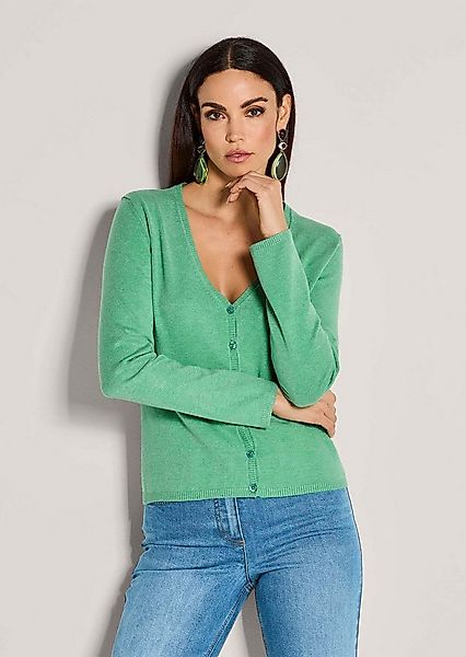 MADELEINE Strickjacke Langarm Jacke im Feinstrick mit V-Ausschnitt Elegante günstig online kaufen