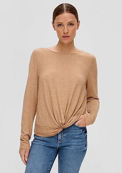 s.Oliver Langarmshirt Longsleeve mit Wickeldetail Knoten günstig online kaufen