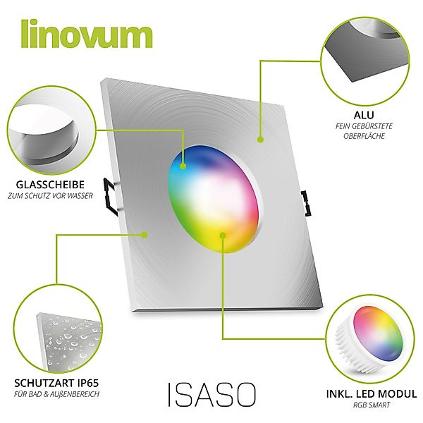 linovum LED Einbaustrahler ISASO Einbauleuchte IP65 günstig online kaufen