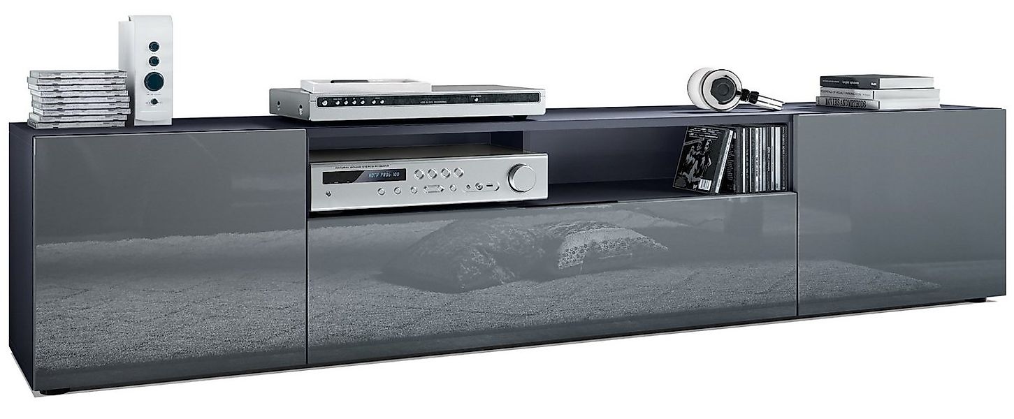 Vladon Lowboard Mogan (TV-Kommode, mit 2 Türen, 1 Klappe und 1 offenes Fach günstig online kaufen